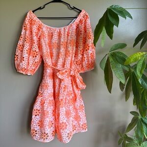 Lilly Pulitzer Vibrant Orange Eyelet Dress